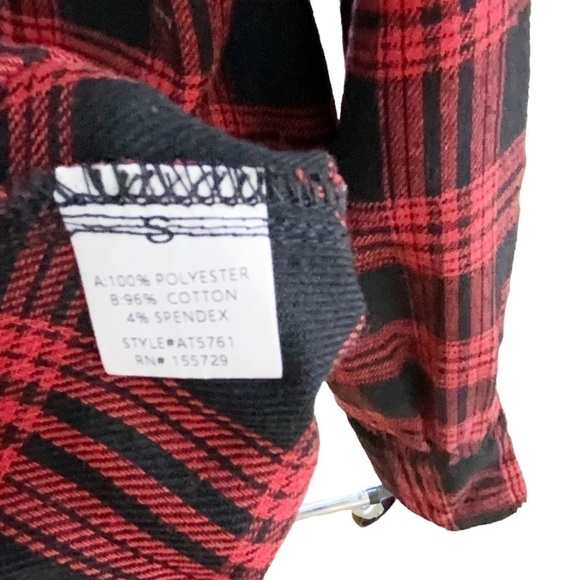 Athena red plaid tunic top. Size S - Picture 7 of 7